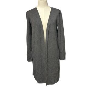 Talbots Petites Knit Cardigan Womens P Petite Gray